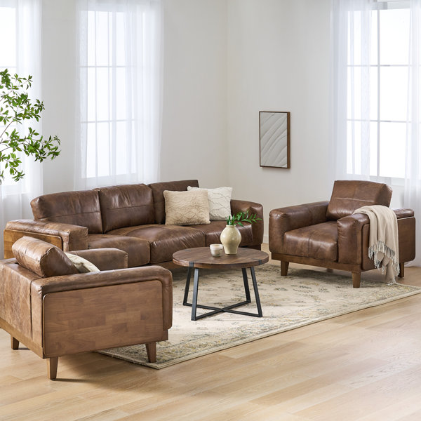 Nfusion 3 - Piece Leather Living Room Set | Wayfair